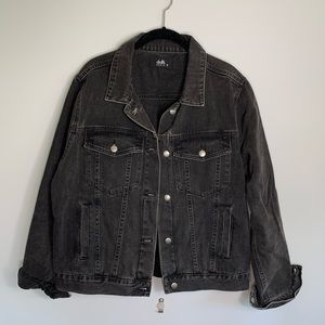Black denim jacket